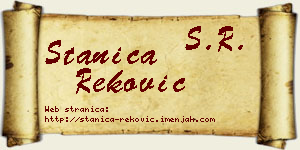 Stanica Reković vizit kartica
